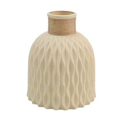 Rope Plastic Vase Flower Arrangement DIY Flowerpot Ware Decoration Home Living Porcelain Imitation Flower Ornaments Ro J6T2