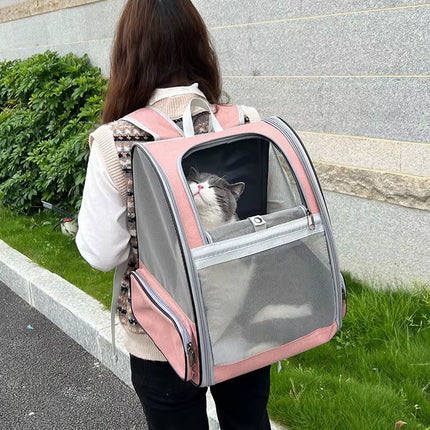 Practical, Foldable Cross-Border Pet Bag. New Style for Cats and Dogs, Portable, Breathable, Spacious. Portable Cat Backpack.
