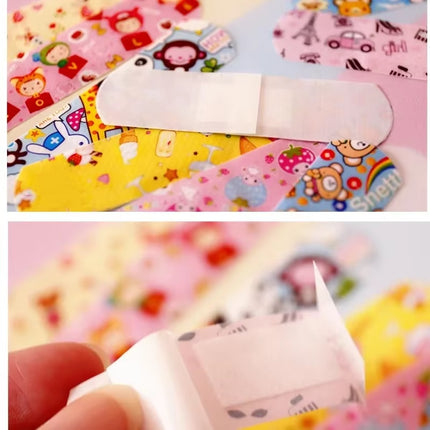 100Pcs/Lot Cartoon Patterned Wound Strips Curitas for Children Kid Patch Hemostasis Band Aid Adhesive Bandages Emergency Plaster