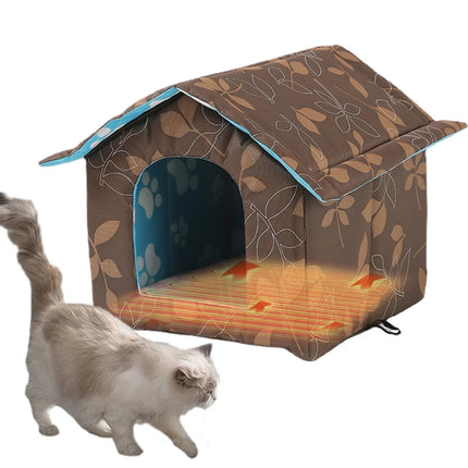 IGEED Outdoor Winter House with Self Warming Pad-Outdoor Indoor Weather-Proof Heat Insulated Shelter Enclosure for Cats Dogs Rabbits- Portable Water-Proof Tent for Feral