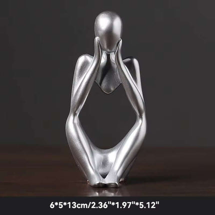 Sand Color the Thinker Abstract Statues Sculptures Yoga Figurine Nordic Living Room Home Decor Decoration Maison Desk Ornaments