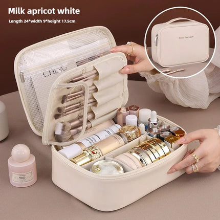 New Women' s Cosmetic Bag - Portable Storage Bag Large Capacity Luxury Makeup Bag Travel Organizer Essentials Toiletry Bags
