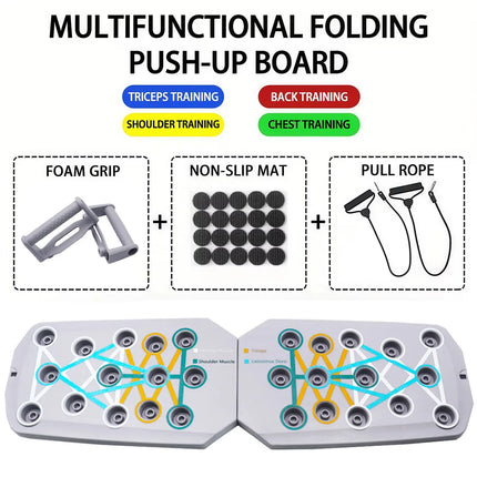 Portable Push-Up Board Set Multifunctional Push-Up Bar Foldable Fitness Equipment for Chest Abdomen Arms/Back Training