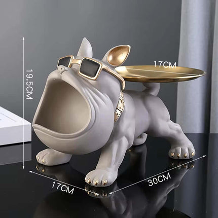 Bulldog figurine storage box Animal Ornament Resin Craft Art Sculpture Figurine Home Puppy Sculpture