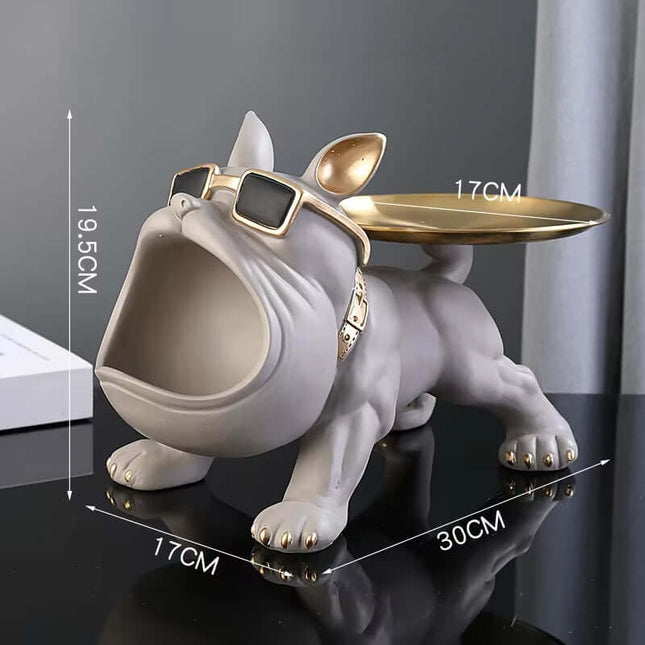 Bulldog figurine storage box Animal Ornament Resin Craft Art Sculpture Figurine Home Puppy Sculpture