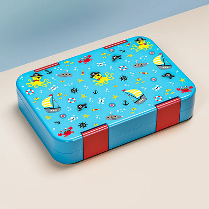 1100Ml Cartoon Printed Lunch Box Microwavable Bento Box Interlayer Leakproof Storage Box Hermetic Containers Students School