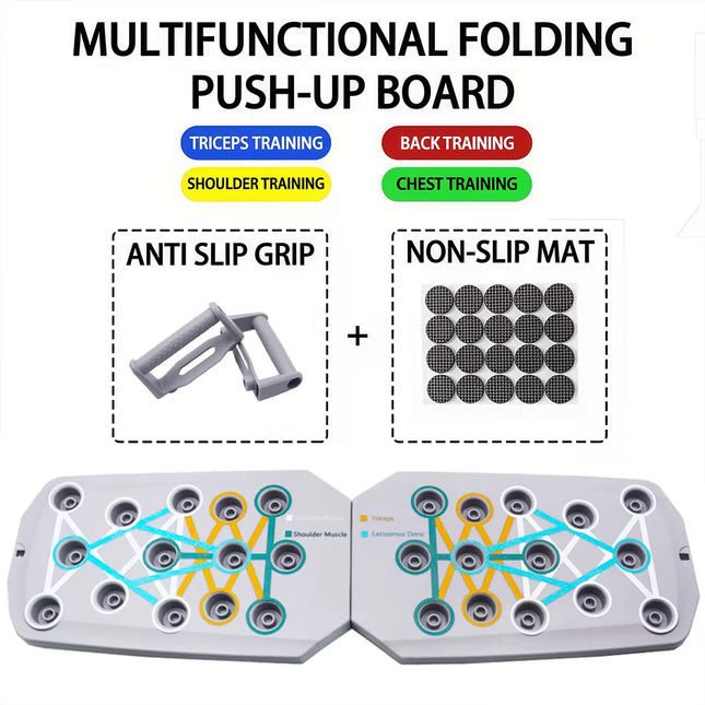 Portable Push-Up Board Set Multifunctional Push-Up Bar Foldable Fitness Equipment for Chest Abdomen Arms/Back Training