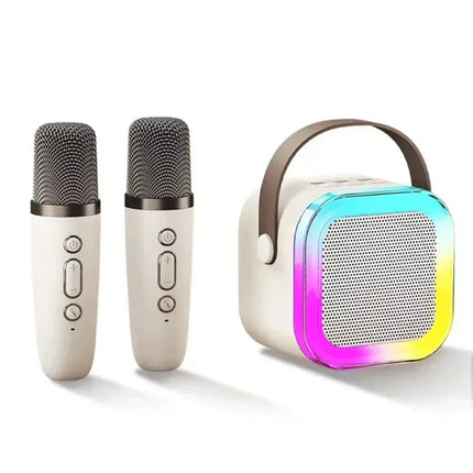 K12 Karaoke Machine Portable Bluetooth 5.3 PA Speaker System with 1-2 Wireless Microphones Home Family Singing Children'S Gifts
