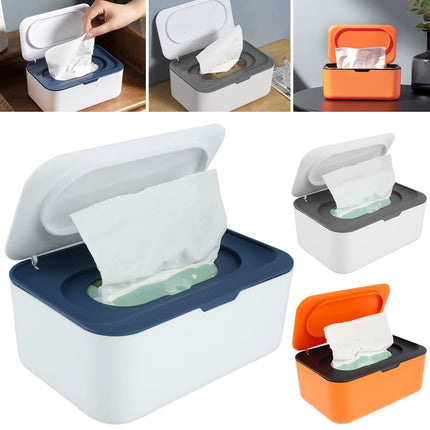 Wet Tissue Box Paper Dispenser Portable with Lid Tissue Storage Box Holder Dustproof Baby Car Organizer Napkin Hot
