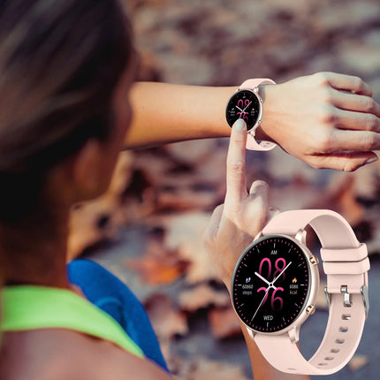 Smart Watch,Health Smart Watches,Bluetooth Smart Watch,Cheap Sports Touchscreen Smartwatch for Women Men Android with Talk Call Music,Waterproof Fitness Trackers,Pink