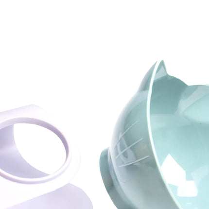 Non-Slip Cat Single Double Pet Bowls with Stand Food Feed and Water Bowls Inclination Stand Cats Feeders Feeding Kitten Supplies