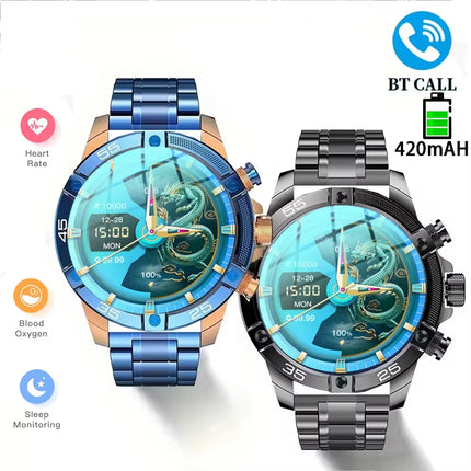 New Men Smart Watch Business AI Voice Assistant Durable Health Monitoring Waterproof Bluetooth Call for Android IOS Smartwatches