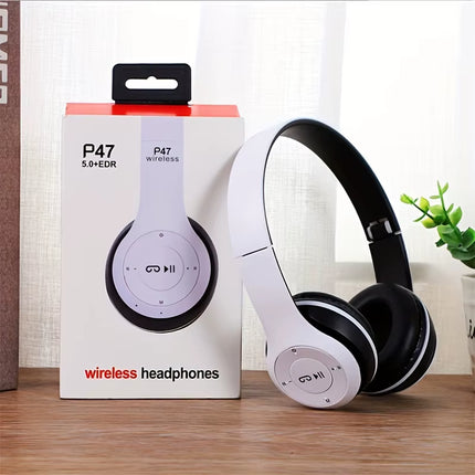 Wireless Headphones 5.0 Bluetooth Earphone Foldable Bass with Memory TF Card for Iphone Xiaomi Sumsamg Phone with Mic Headsets
