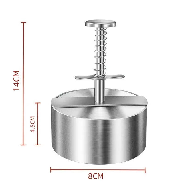 Hamburger Patty Maker Press 304 Stainless Steel Non-Stick round Manual Rice Ball Mold Thickness Adjusted Kitchen Beef BBQ Tools