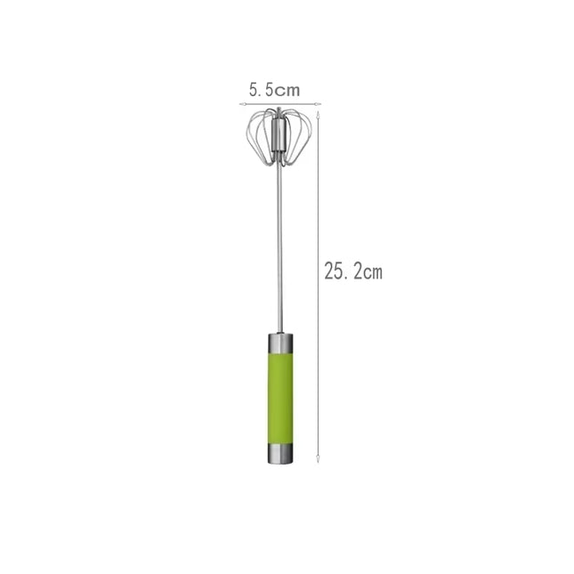Hand Pressure Egg Beater Stainless Steel Kitchen Accessories Tools Self Turning Cream Utensils Whisk Manual Mixer