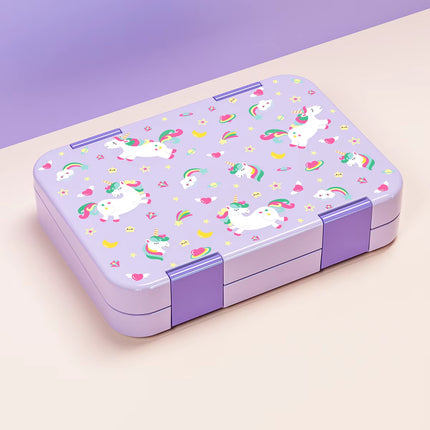 1100Ml Cartoon Printed Lunch Box Microwavable Bento Box Interlayer Leakproof Storage Box Hermetic Containers Students School