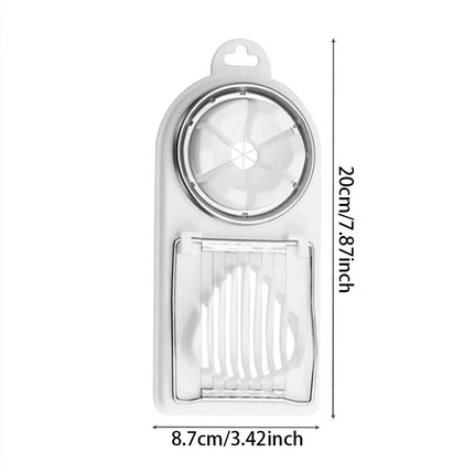 Multifunctional PP Base Egg Cutter 2-In-1 Stainless Steel Wire Pull Egg Cutter for Hanging High-Quality Kitchen Accessory Tools