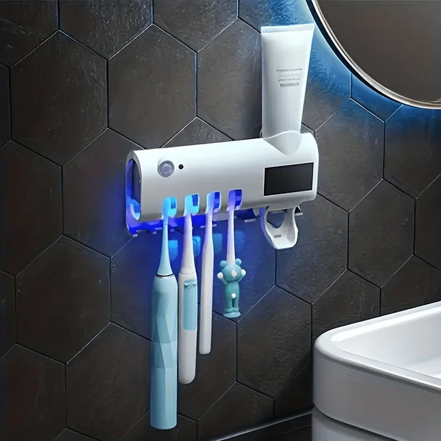 UV Light Sterilizer Toothbrush Holder Cleaner Toothpaste - Zuomio
