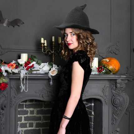 Womens Witch Knitted Wool Hat, for Halloween Party Masquerade Cosplay Costume Accessory and Daily