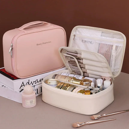 New Women' s Cosmetic Bag - Portable Storage Bag Large Capacity Luxury Makeup Bag Travel Organizer Essentials Toiletry Bags