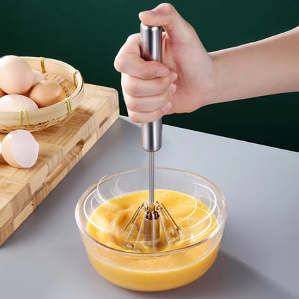 Hand Pressure Egg Beater Stainless Steel Kitchen Accessories Tools Self Turning Cream Utensils Whisk Manual Mixer