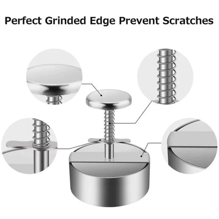 Hamburger Patty Maker Press 304 Stainless Steel Non-Stick round Manual Rice Ball Mold Thickness Adjusted Kitchen Beef BBQ Tools
