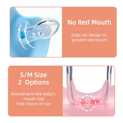 Cartoon Pattern Thumb Shape Toddlers Soothe Kids Newborn Baby Silicone Teething Pacifier