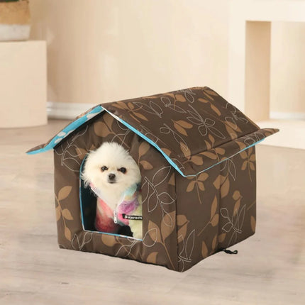IGEED Outdoor Winter House with Self Warming Pad-Outdoor Indoor Weather-Proof Heat Insulated Shelter Enclosure for Cats Dogs Rabbits- Portable Water-Proof Tent for Feral