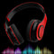 Foldable Over-Ear Bluetooth Singular Wireless Headphones with Mic, Red