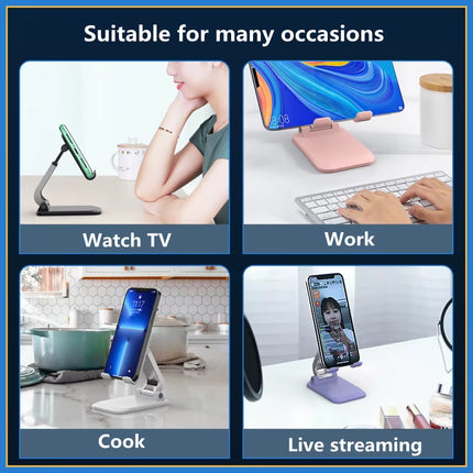 Foldable ABS Desktop Mobile Phone Stand for Ipad Iphone 13 X Smartphone Support Tablet Desk Cell Phone Portable Holder Bracket