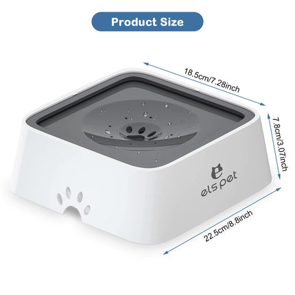 Pet Water Bowl anti Spill Automatic Dog Bowl Vehicle Carried Floating Bowl Slow Wate