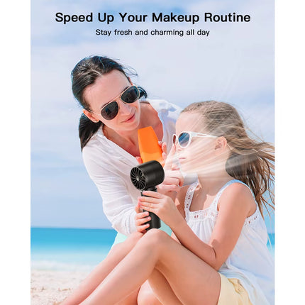 Portable Handheld Fan 4000Mah Battery Operated with LED Display Handheld Personal Small Fan 5 Speed Mini Fan for Travel