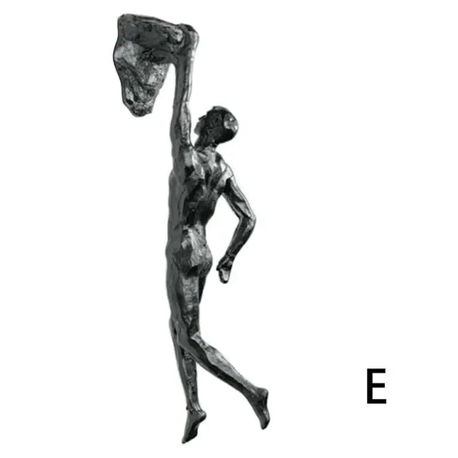 Athlete Rock Climbing Wall Sculpture Background Wall Hanging Decoration Sculpture Statue Figures Present Decor Retro New 2023