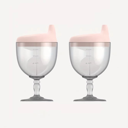 1Pc Fun Party Cup for Kids,Cheerful Baby Wine Sippy Cup,Juice Milk Water Training Cup,Plastic Goblet Chalices for Birthday Party