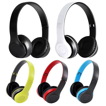 P47 Wireless over Ear Headset Noise Cancelling Bluetooth-Compatible 5.0 Game Headset Card Mp3 Player Built-In Mic for Smartphone