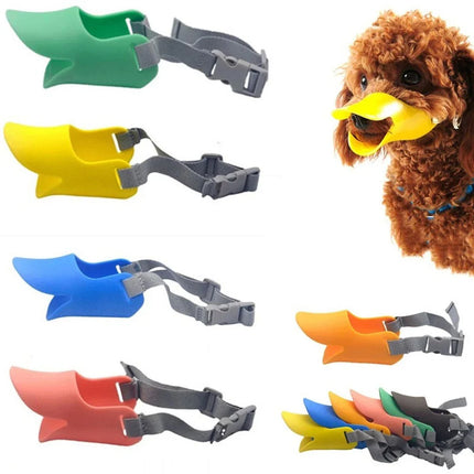 Dog Silicone Duck Muzzle for Pet anti Bite Stop Barking - Zuomio