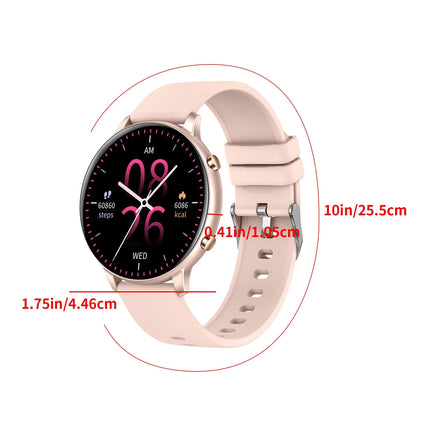 Smart Watch,Health Smart Watches,Bluetooth Smart Watch,Cheap Sports Touchscreen Smartwatch for Women Men Android with Talk Call Music,Waterproof Fitness Trackers,Pink