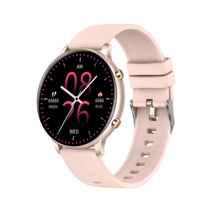 Smart Watch,Health Smart Watches,Bluetooth Smart Watch,Cheap Sports Touchscreen Smartwatch for Women Men Android with Talk Call Music,Waterproof Fitness Trackers,Pink