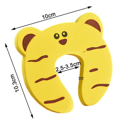 5Pcs/Lot Baby Safety for Newborn Furniture Protection Card Door Stopper Security Cute Animal Care Child Lock Finger Protector
