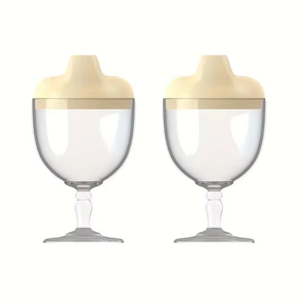 1Pc Fun Party Cup for Kids,Cheerful Baby Wine Sippy Cup,Juice Milk Water Training Cup,Plastic Goblet Chalices for Birthday Party