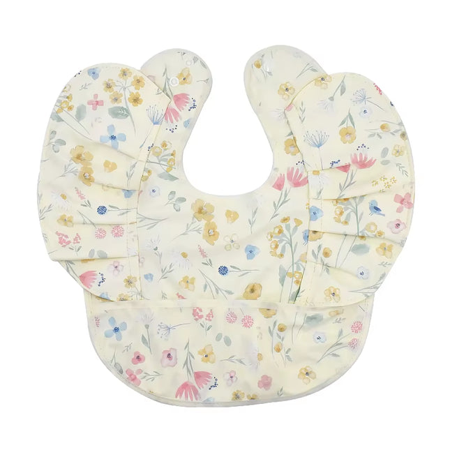 INS Nordic Style Baby Bibs Waterproof Short Sleeve with Pocket Feeding Waterproof Bib Easy Clean Cute Elephant Bibs Soft PU