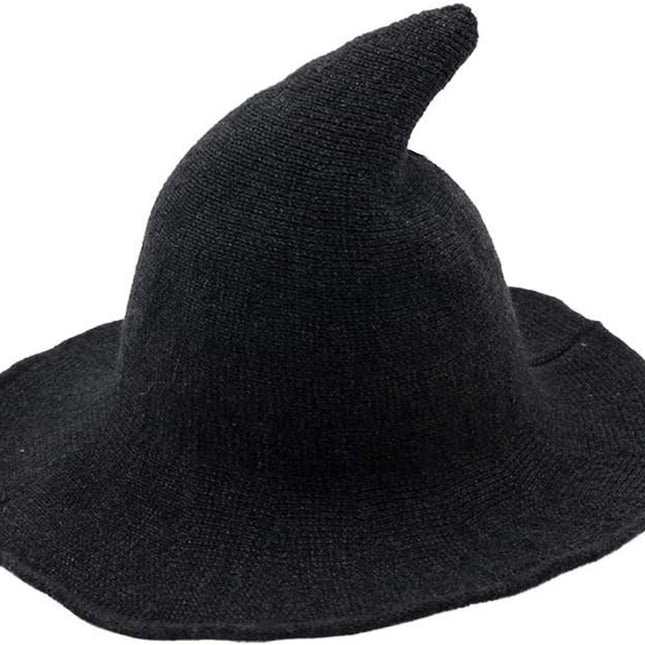 Womens Witch Knitted Wool Hat, for Halloween Party Masquerade Cosplay Costume Accessory and Daily