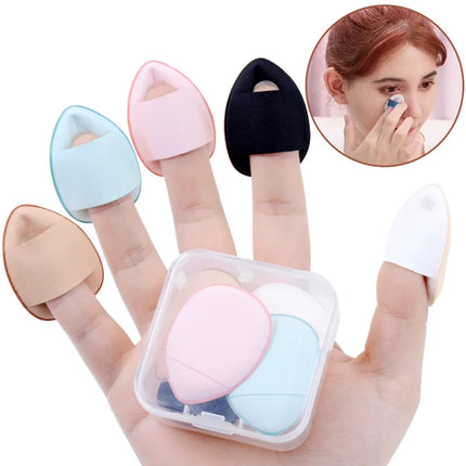 5/10Pcs Mini Finger Puff Sponge Foundation Small Air Cushion Powder Face Concealer BB Cream Cosmetic Applicator Makeup Tools