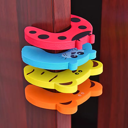5Pcs/Lot Baby Safety for Newborn Furniture Protection Card Door Stopper Security Cute Animal Care Child Lock Finger Protector
