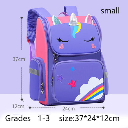 Kid Backpack for Girl Unicorn Children Bookbag Rainbow Eyes School Bag Teen Girl Backpack for Traveling Waterproof Mochilas