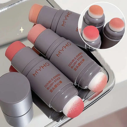 Blush Stick Double-Ended Expansive Color Natural Long Lasting Matte Makeup Monochrome Creamy Rouge Blush Stick