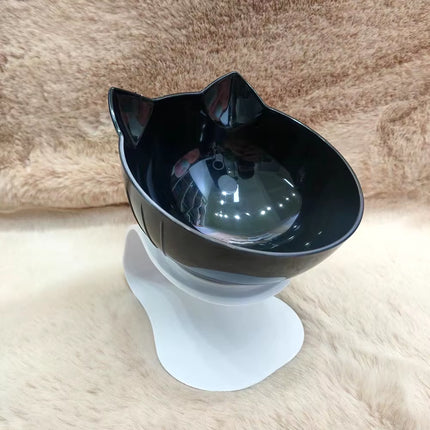 Non-Slip Cat Single Double Pet Bowls with Stand Food Feed and Water Bowls Inclination Stand Cats Feeders Feeding Kitten Supplies