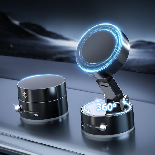 Vacuum Magnetic Phone Holder for Car, Upgraded 360°Suction Cup Phone Mount Fo...