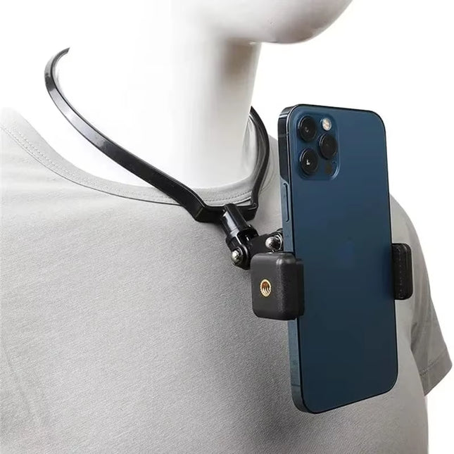 Wearable Neck Hanging Lazy Phone Holder First Perspective Recording of Life for Iphone 16 15 14 Samsung Gopro 13/12/10 DJI Stand