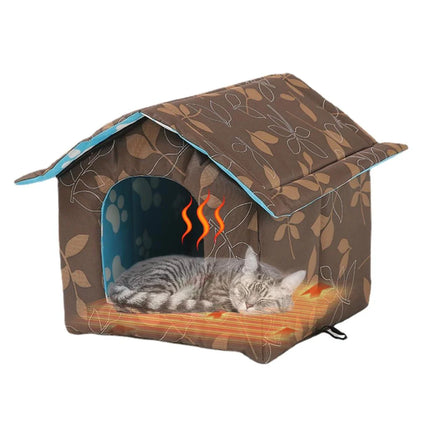 IGEED Outdoor Winter House with Self Warming Pad-Outdoor Indoor Weather-Proof Heat Insulated Shelter Enclosure for Cats Dogs Rabbits- Portable Water-Proof Tent for Feral